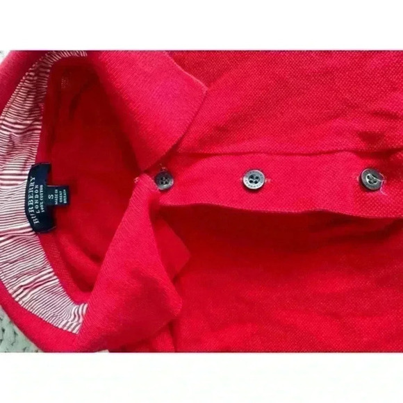 Burberry London Red Polo T Shirt S - Picture 3 of 7